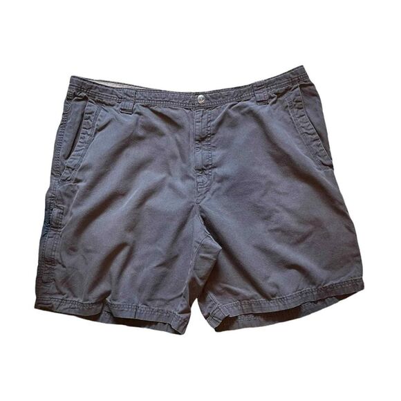 Columbia Gray Canvas Mens Shorts 42 Hiking Outdoors‎ Flat Front - Picture 1 of 4